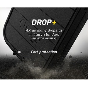 OtterBox Defender Series Pro Rugged Carrying Case (Holster) Samsung Galaxy S21 5G Smartphone - Black - Bacterial Resistant