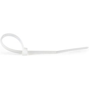 StarTech.com 1000 Pack 4" Cable Ties - White Small Nylon/Plastic Zip Ties Adjustable Network Cable Wraps UL TAA - Cable Ti