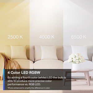 Tapo L530E LED Light Bulb - 60 W Incandescent Equivalent Wattage - 230 V AC - 806 lm - A19 Size - RGBW Light Color - E27 B