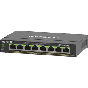Netgear Business GS308EPP 8 Ports Ethernet Switch - Gigabit Ethernet - 10/100/1000Base-T - Black - 3 Layer Supported - 123
