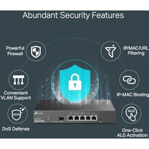 Routeur TP-Link SafeStream TL-ER7206 - 6 Ports - 1 - Gigabit Ethernet