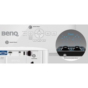 Proiettore DLP BenQ EH600 - 3D Ready - 16:9 - 1920 x 1080 - Frontale, Soffitto - 1080p - 5000 Ora Modo normale - 10000 Ora