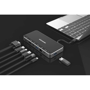 DIAMOND Multimedia USB C Triple Display Mini MST Dock (UD300C) - for Notebook/Monitor - 60 W - USB Type C - 2 x USB 3.0 - 