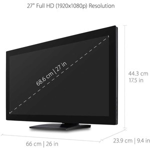 ViewSonic TD2760 27" Class LCD Touchscreen Monitor - 16:9 - 6 ms - 68.6 cm (27") Viewable - Projected Capacitive - Multi-t