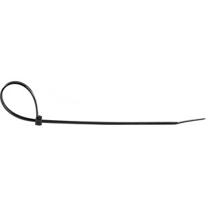 StarTech.com 100 Pack 8" Cable Ties - Black Large Nylon/Plastic Zip Ties Adjustable Network Cable Wraps UL TAA - Cable Tie