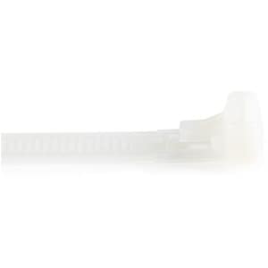 StarTech.com 100 Pack 5" Reusable Cable Ties - White Small Releasable Nylon/Plastic Zip Ties Resealable Adjustable Network