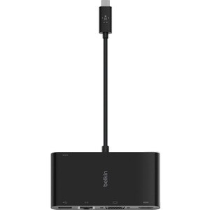 Belkin USB-C 5-in-1 Hub Plus 100W - for Notebook - Charging Capability - 100 W - USB Type C - 4K - 3840 x 2160 - 1 x USB 3
