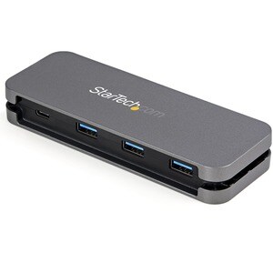 StarTech.com USB Hub - USB 3.2 (Gen 1) Type C - Portable - Black, Space Gray - UASP Support - 4 Total USB Port(s) - PC, Li