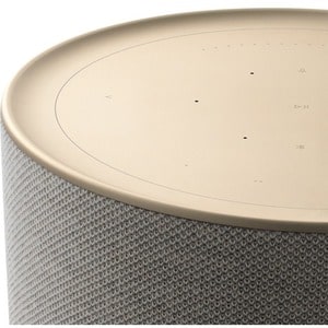 Bang & Olufsen BeoSound Bluetooth Smart Speaker - Google Assistant Supported - Natural Oak - Wall Mountable, Shelf Mountab