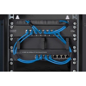 Digitus DN-10-TRAY-1-B 1U Rackmount Rack-Regal - 482,60 mm Rack Width x 147 mm Rack Depth - Schwarz - Stahl - 25 kg Maxima