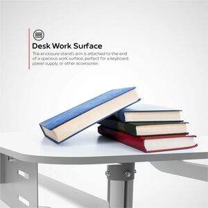 CTA Digital Medical Grade Anti-Microbial VESA Floor Stand with Universal Security Enclosure - Up to 10.50" Screen Support 