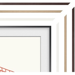 Samsung (2021) 75" The Frame Customizable Bezel - Modern White - 66.36" x 38.02" Frame Size - Rectangle - Landscape - Magn