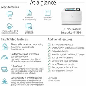 Color LaserJet Ent M455dn Printer