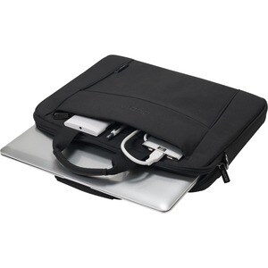 Dicota Eco Tasche für 33 cm (13 Zoll) bis 35,8 cm (14,1 Zoll) Notebook - Schwarz - 300D Polyethylene Terephthalate (PET) K
