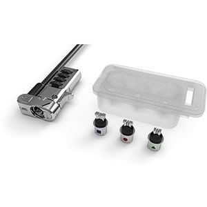 Kensington 3-in-1 Combination Serialized Laptop Lock - 6 ft (1.83 m) Cable - Preset - Combination Lock - Carbon Steel, Pla