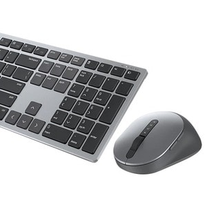 Dell Premier KM7321W Tastatur & Maus - QWERTZ - Schweizerisch - Kabellos, Bluetooth/RF USB, Grau - Maus, Optische, Kabello