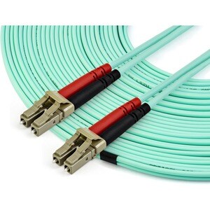 StarTech.com 15m (50ft) LC/UPC to LC/UPC OM4 Multimode Fiber Optic Cable, 50/125ï¿½m LOMMF/VCSEL Zipcord Fiber, 100G, LSZH