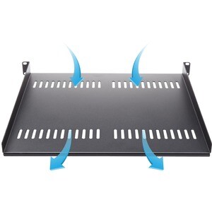 Vented 1U Rack Shelf - 16 in. Deep - 1U Vented Rack Shelf - Add a sturdy 1U vented rack shelf into almost any server rack 