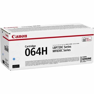 Canon 064H Original High (XL) Yield Laser Toner Cartridge - Single Pack - Cyan - 1 Piece - 10400 Pages