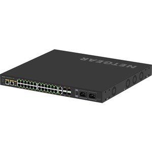 Netgear M4250-26G4F-PoE++ AV Line Managed Switch - 24 Ports - Manageable - 3 Layer Supported - Modular - 4 SFP Slots - 48.