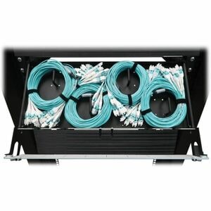 Eaton Tripp Lite Series Preloaded Fiber Panel, 1U - 4x (8x LC/LC Duplex M/M) 16F Trunk Cables, OM4 Multimode, 10 m (32.8 f
