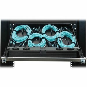 Eaton Tripp Lite Series Preloaded Fiber Panel, 1U - 4x (3x8F MTP/MPO-PC F/F) 24F Trunk Cables, OM4 Multimode, 10 m (32.8 f