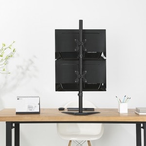 V7 DS1FSDS Monitor Stand - 25.4 cm (10") to 68.6 cm (27") Screen Support - 15.80 kg Load Capacity - 90.4 cm Height x 27.9 