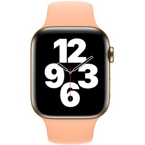 Apple 44mm Cantaloupe Sport Band - Regular - Adjustable - Regular - Pin-and-tuck Attachment - Cantaloupe - Fluoroelastomer