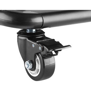 V7 TVCART3 Display Cart - 2 Shelf - 150 kg Capacity - 4 Casters - Steel - 1.2 m Length x 675.6 mm Width x 1849.1 mm Height