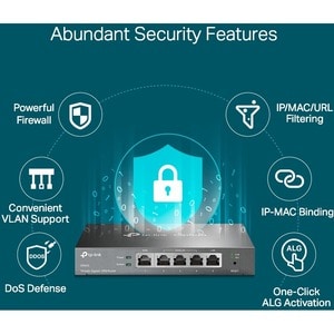Omada Gigabit VPN Router | 5 Porte Gigabit - 1 Porta USB WAN - Dispositivo integrato Omada SDN
