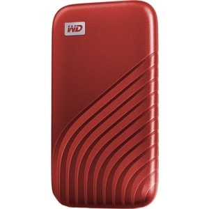 WD My Passport WDBAGF0020BRD-WESN 2 TB Portable Solid State Drive - External - Red - Desktop PC Device Supported - USB 3.2