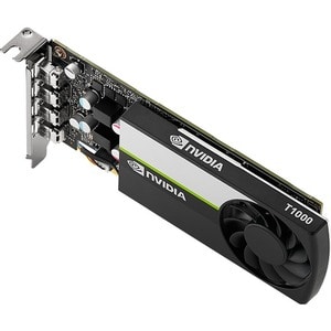 PNY NVIDIA T1000 Graphic Card - 4 GB GDDR6 - Low-profile - 7680 x 4320 - 1.07 GHz Core - 1.40 GHz Boost Clock - 128 bit Bu