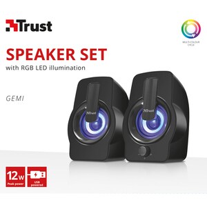 Trust Gemi 2.0 Speaker System - 6 W RMS - 20 Hz to 20 kHz