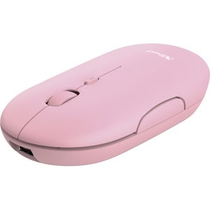 Trust Puck Mouse - Bluetooth/Radio Frequency - USB 2.0 Type A - Optical - 4 Button(s) - Pink - Wireless - 2.40 GHz - Recha