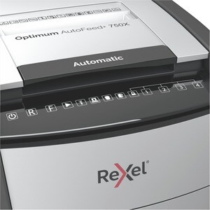 Rexel Optimum Autofeed Shredder 750X Cross Cut - Non-continuous Shredder - Cross Cut - 20 Per Pass - for shredding Staples