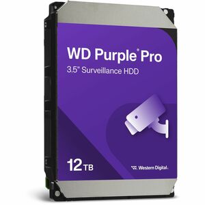 WD Purple Pro WD121PURP 12 TB Hard Drive - 3.5" Internal - SATA (SATA/600) - Conventional Magnetic Recording (CMR) Method 