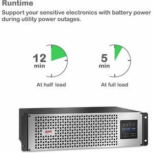 APC Smart-UPS, Line Interactive, 1500VA, Lithium-ion, Rackmount 3U, 120V, 6x NEMA 5-15R outlets, SmartConnect Port+Network