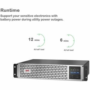 APC Smart-UPS, Line Interactive, 750VA, Lithium-ion, Rackmount 2U, 120V, 6x NEMA 5-15R outlets, SmartConnect Port+Network 