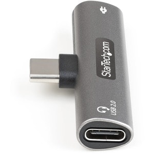 StarTech.com USB C Audio & Charge Adapter, USB-C Audio Adapter, USB C Audio Headset Port and USB Type-C PD Charger, For US