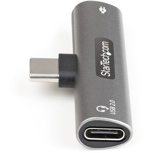 StarTech.com USB C Audio & Charge Adapter, USB-C Audio Adapter, USB C Audio Headset Port and USB Type-C PD Charger, For US