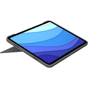 Logitech Combo Touch Keyboard/Cover Case for 32.8 cm (12.9") Apple, Logitech iPad Pro (5th Generation) Tablet - Oxford Gra