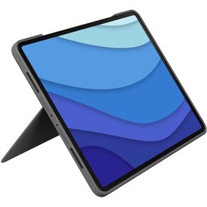 Logitech Combo Touch Keyboard/Cover Case for 32.8 cm (12.9") Apple, Logitech iPad Pro (5th Generation) Tablet - Oxford Gra