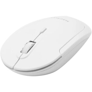 Macally Bluetooth Optical Silent Click Mouse - White - Optical - Wireless - Bluetooth - White - 1600 dpi - Scroll Wheel - 
