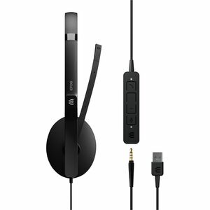EPOS ADAPT 165 USB II Headset - Stereo - Mini-phone (3.5mm), USB - Wired - On-ear - Binaural - 7.6 ft Cable - Noise Cancel