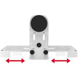 CTA Digital Magnetic Speaker Holder for PAD-PARAW and Mobile Floor Stands (White) - 3.8" Height x 8.3" Width x 4.5" Depth 