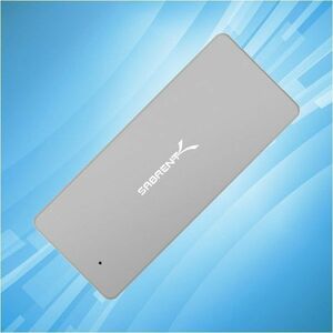 Sabrent EC-WPTF Drive Enclosure PCI Express NVMe, M.2, SATA - USB 3.2 (Gen 1) Type C Host Interface - Gray - 1 x SSD Suppo