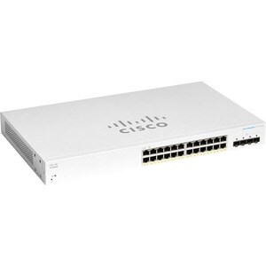 Cisco Business 220 CBS220-24T-4G 24 Ports Manageable Ethernet Switch - 2 Layer Supported - Modular - 4 SFP Slots - 18 W Po
