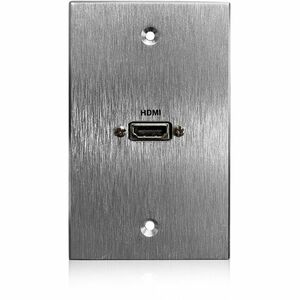 Comprehensive HDMI Pass-Through Single Gang Aluminum Wall Plate with Pigtail - 1 x Total Number of Socket(s) - 1-gang - Wa