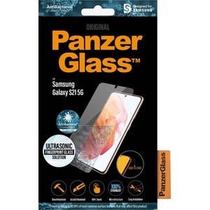 PanzerGlass Tempered Glass Screen Protector - Transparent, Black - For LCD Smartphone - Scratch Resistant