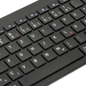 Targus Tastatur - Kabellos Konnektivität - Deutsch - QWERTZ Layout - Schwarz - Bluetooth/RF - 5,1 - 2,40 GHz - Notebook, T